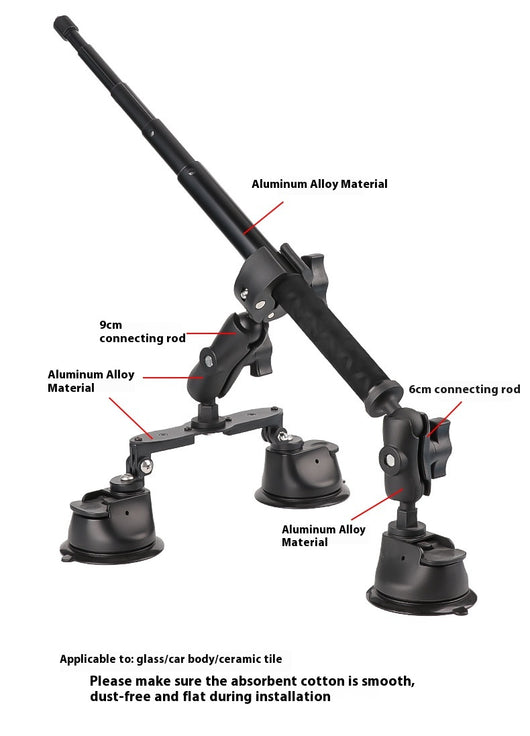 Soporte Panorámico con Ventosa para Cámara y Raqueta en Techo de Auto - Image 10