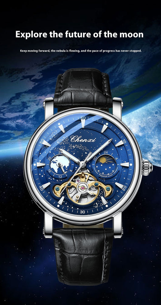 Reloj Mecánico Tourbillon Hueco Fase Lunar Xinghe con Esfera Luminosa - Image 23