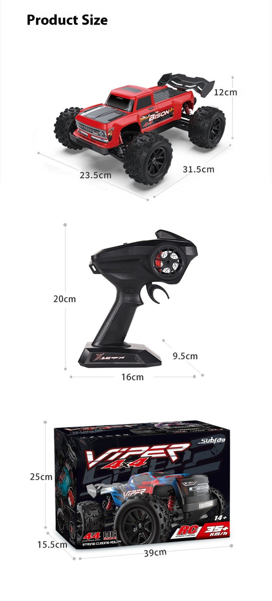 Auto RC Todoterreno 4x4 de Alta Velocidad con Tracción Integral y Control Remoto - Image 15