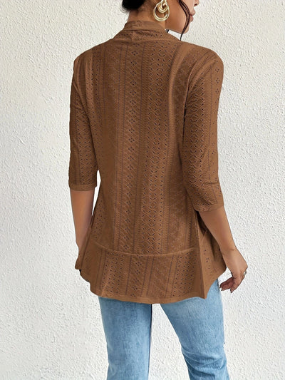 Cardigan Hueco Elegante para Mujer - Diseño Moderno Cruzado - Image 20