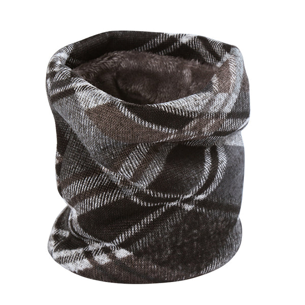 Bufanda de Invierno para Hombre Tejida en Terciopelo Grueso y Cálida