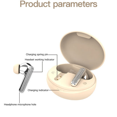 Auriculares Bluetooth con Incrustaciones de Diamante y Baño Electroplateado - Image 10