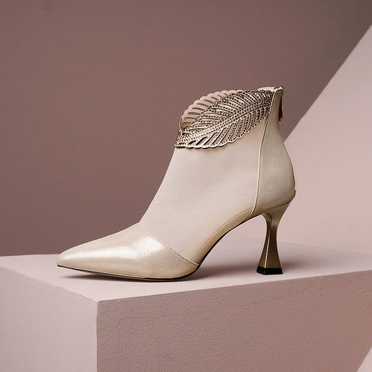 Zapato de Tacón Alto Puntiagudo con Cierre de Cremallera - Image 13