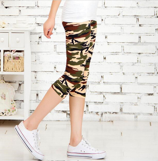 Leggins Cortos Estampados Mujer Stretch Seda de Leche Pantalones Finos - Image 10