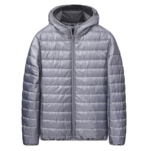 Chaqueta Acolchada Ligera con Capucha para Hombre - Abrigo Casual Cálido - Image 8