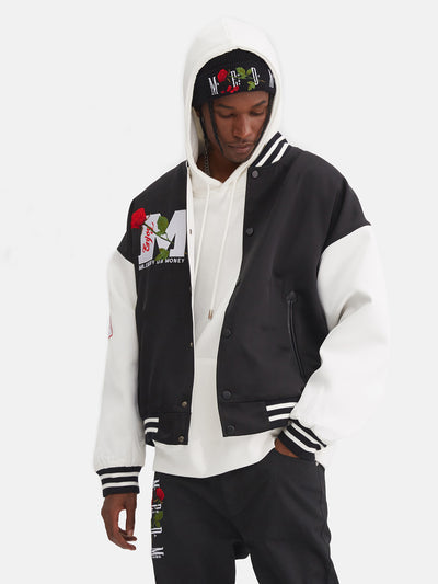 Chaqueta Beisbolera de Algodón para Hombre - Abrigo Grueso Otoño Invierno