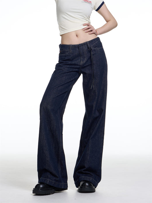 Jeans Retro Americano Desgastado Mujer Corte Recto Holgado - Image 6