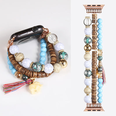 Pulsera Reloj Bohemia Artesanal con Cuentas Tejidas - Image 10