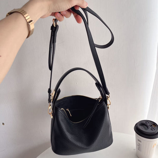 Bolso Porta Alimentos de Cuero Genuino para Mujer