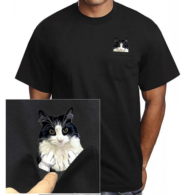 Playera Gráfica para Mujer con Diseño de Gato Descarado - Image 4