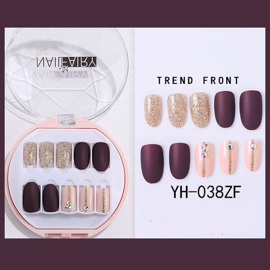 Uñas Postizas Coreanas Removibles Waterproof - Set 30 Piezas Manicura Instantánea - Image 23
