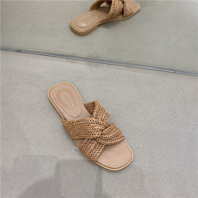 Sandalias y Pantuflas Cruzadas Verano Temprano - Image 8