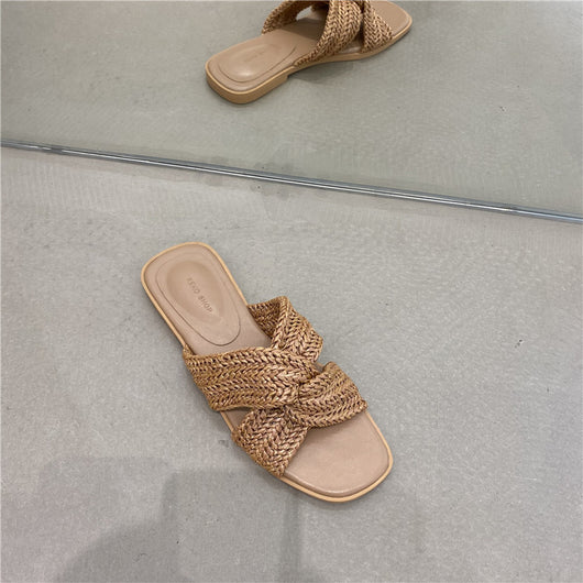 Sandalias y Pantuflas Cruzadas Verano Temprano - Image 8