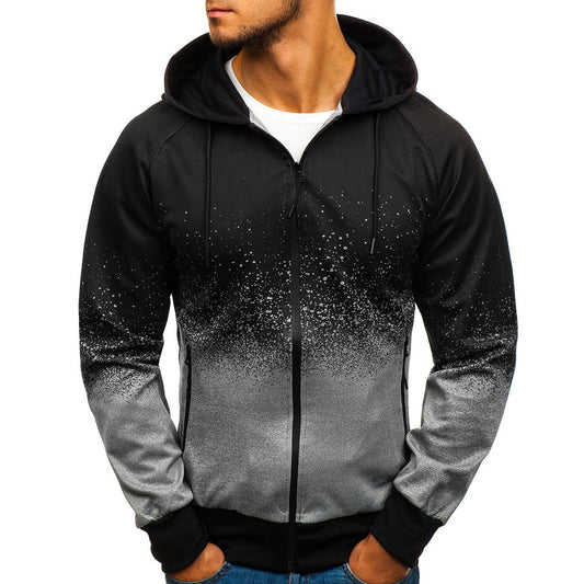 Sudadera con Capucha de Impresión 3D Degradado - Diseño Moderno para Hombre