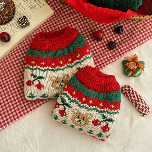 Suéter Navideño para Mascotas con Diseño de Cereza - Image 4