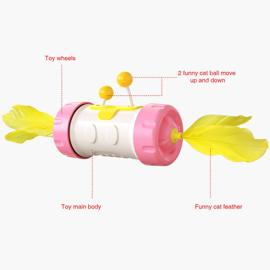 Juguete Interactivo para Gatos con Pluma y Bola Equilibrante - Image 6