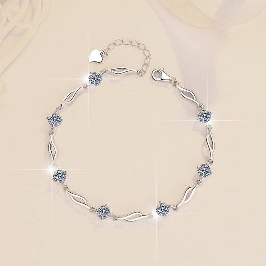 Pulsera de Plata Esterlina con Moissanita Multicolor S925 - Image 6