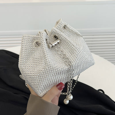 Bolso Bandolera Diagonal con Cadena de Diamantes - Image 3
