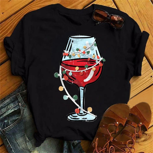 Playera de Pareja Navideña con Copas de Vino para Él y Ella - Image 12
