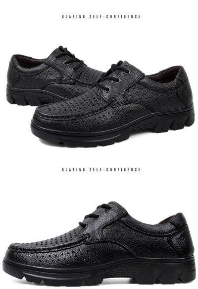 Botas de Trabajo Casual de Cuero Genuino - Zapatos Bajos con Cordones - Image 18