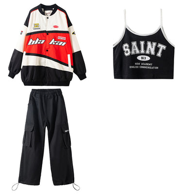 Conjunto de Chaqueta y Pantalón Hip-hop para Niños y Niñas - Image 3