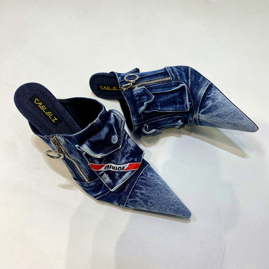 Pantuflas de Tacón Alto con Punta Afilada - Image 10