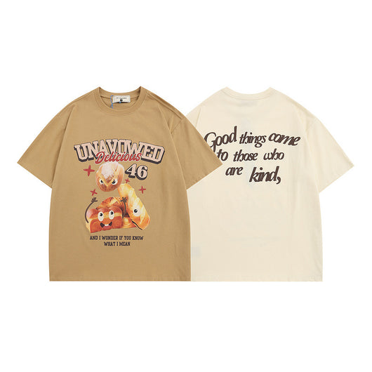 Camiseta Vintage con Estampado de Letras para Hombre y Mujer