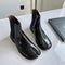 Zapatos de Cuero Charol con Punta Dividida para Hombre y Mujer