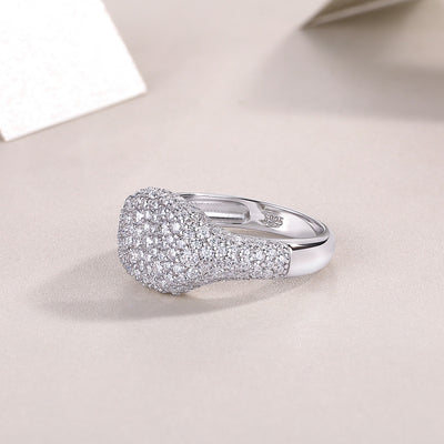 Anillo de Plata Esterlina S925 con Moissanita para Hombre - Estilo Hip Hop - Image 10