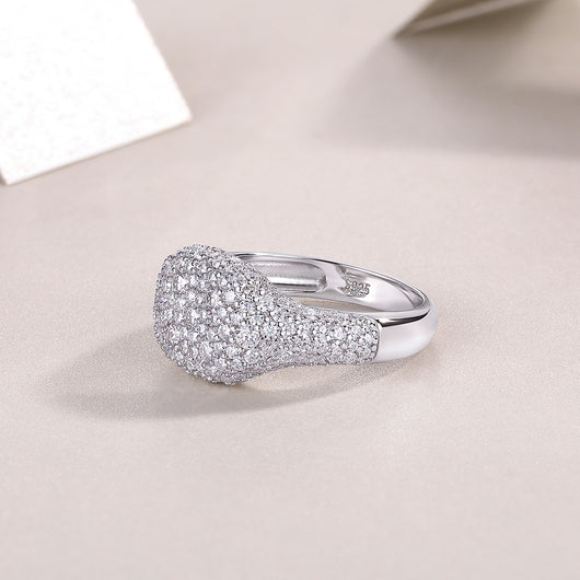 Anillo de Plata Esterlina S925 con Moissanita para Hombre - Estilo Hip Hop - Image 10