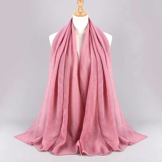 Pañuelo Plisado de Algodón Twill para Mujer - Versátil y Elegante - Image 4