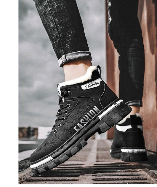 Zapatos Cálidos de Algodón con Forro Polar para Hombre - Image 10