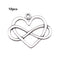 Retro DIY Accessories Love Peach Heart Plateado 10PCS