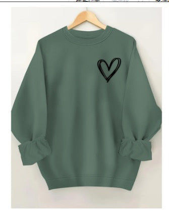 Sudadera Oversize con Estampado de Corazón y Hombros Caídos - Image 30