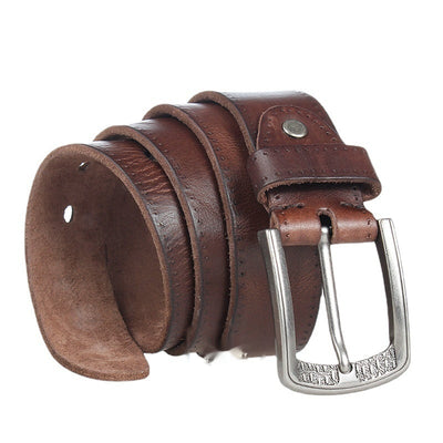 Cinturón de Cuero Genuino para Hombre con Hebilla de Aleación Ajustable - Image 2