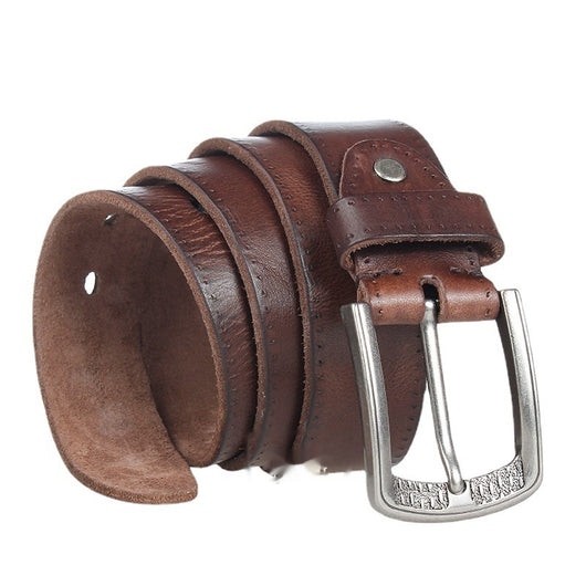 Cinturón de Cuero Genuino para Hombre con Hebilla de Aleación Ajustable - Image 2