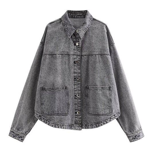 Chamarra de Mezclilla Street Fashion para Mujer - Image 3