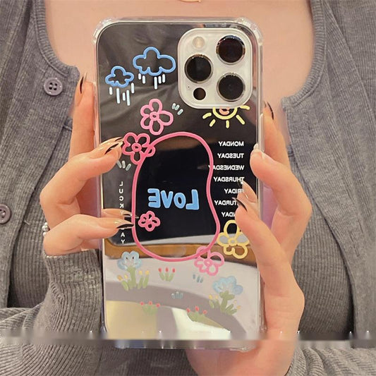 Funda Espejo Floral para Teléfono - Diseño Graffiti Moderno - Image 2