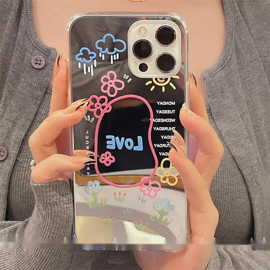 Funda Espejo Floral para Teléfono - Diseño Graffiti Moderno - Image 2