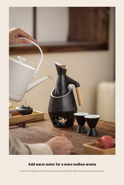 Calentador de Vino Porcelana Negra Japonesa - Image 13