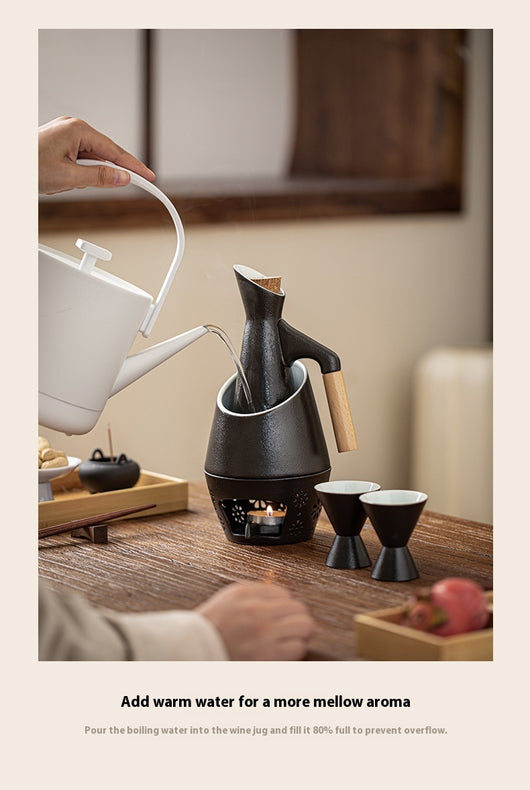 Calentador de Vino Porcelana Negra Japonesa - Image 13