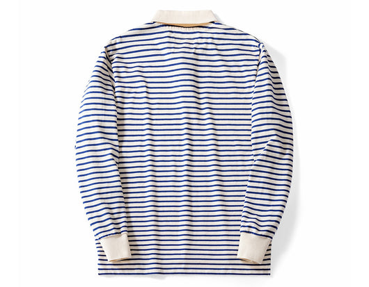 Camisa de Algodón a Rayas con Cuello Solapa para Hombre - Image 9