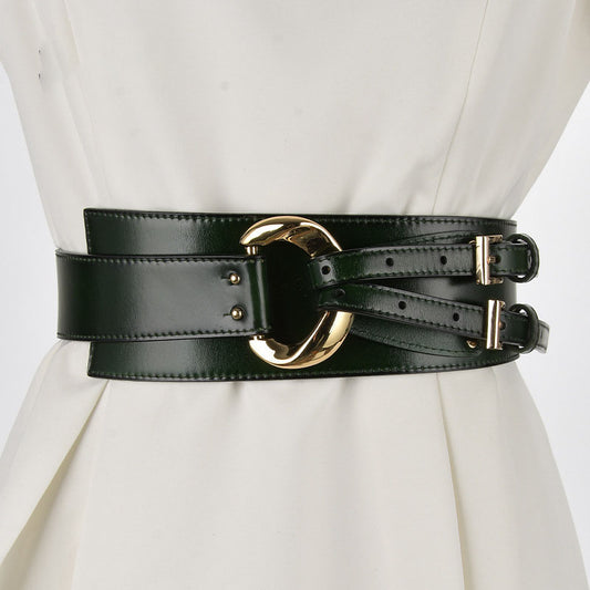 Conjunto Elegante de Suéter con Cinturón Decorativo de Cuero Irregular para Mujer - Image 2