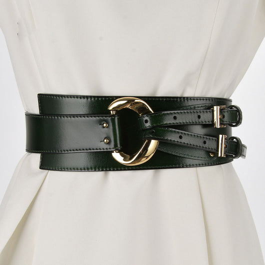 Conjunto Elegante de Suéter con Cinturón Decorativo de Cuero Irregular para Mujer - Image 2