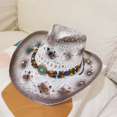 Sombrero Vaquero de Paja para Playa - Protección Solar Premium - Image 9