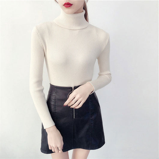 Suéter Cuello Alto Mujer Tejido Térmico Invierno - Image 28