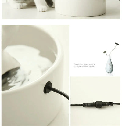 Fuente de Agua Cerámica Inteligente para Gatos con Circulación Continua - Image 14
