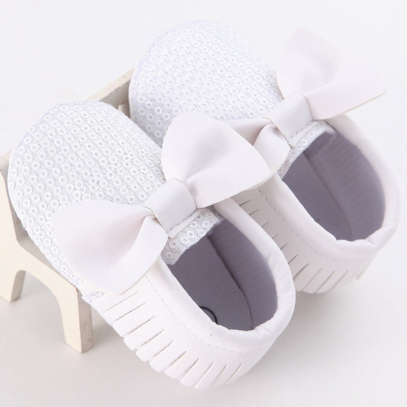 Zapatos para Bebé Niña Primavera Otoño con Suela Antideslizante y Moño Elegante