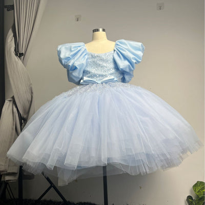 Vestido Princesa Niña con Falda Tutú y Moño - Image 2