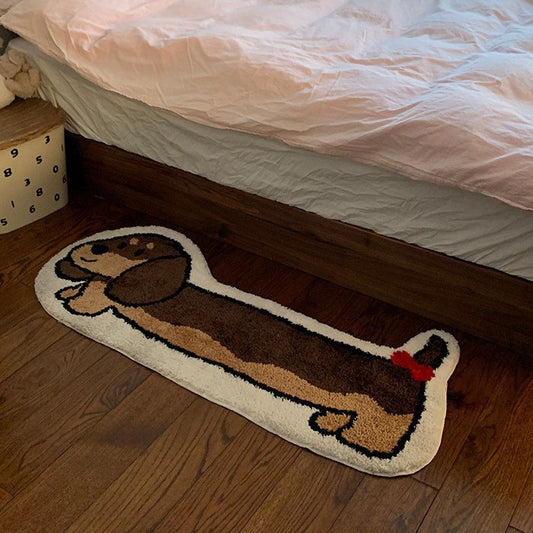 Tapete Perro Salchicha Extra Grueso con Felpa para Sala y Dormitorio
